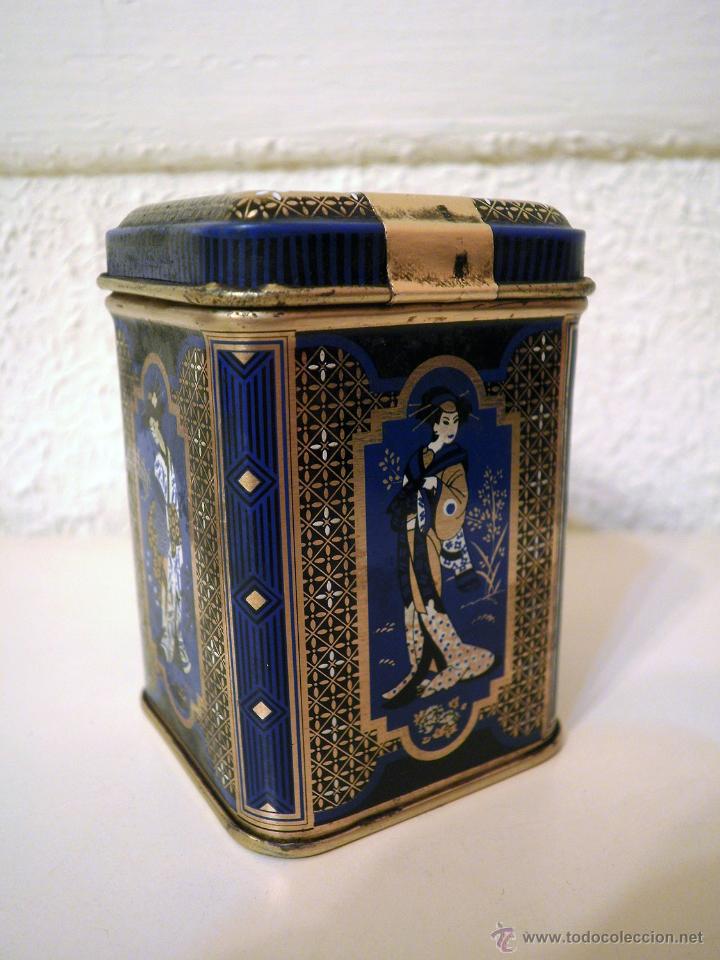 Cajas y cajitas met&aacute;licas: Lote 5 cajitas antiguas de t&eacute; - Foto 6