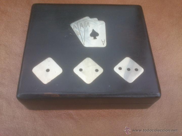 Cajas y cajitas met&aacute;licas: CAJA EN MADERA CON INCRUSTACIONES EN PLATEADO - Foto 1