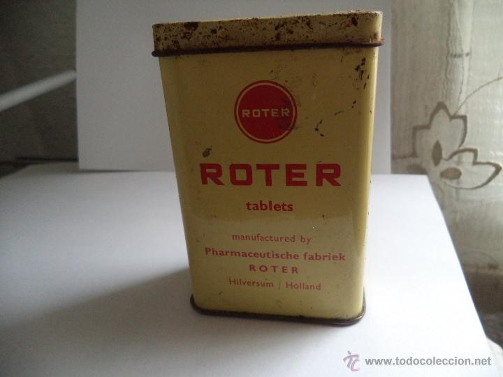 Cajas y cajitas met&aacute;licas: Vieja caja de medicamentos Roter comprimidos estomacales