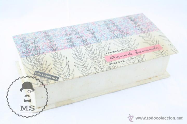 Blechdosen und Kisten: Antigua Caja de Jab&oacute;n Agua de Lavanda - A. Puig & C&iacute;a. - Vac&iacute;a - Medidas 18,5 x 9 x 4,5 Cm