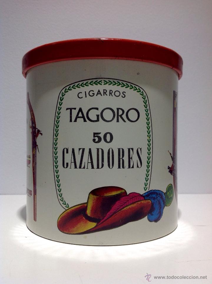 Boxes and metal boxes: ANTIGUO Bote de 50 cigarros tagoro CAZADORES CAZADORES