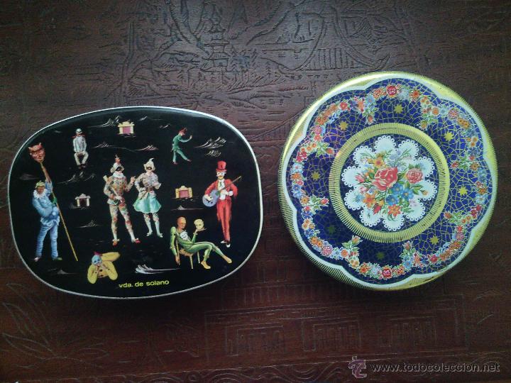 Cajas y cajitas met&aacute;licas: Lote de 2 antiguas cajas de Solano. - Foto 1