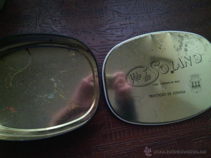 Cajas y cajitas met&aacute;licas: Lote de 2 antiguas cajas de Solano. - Foto 8