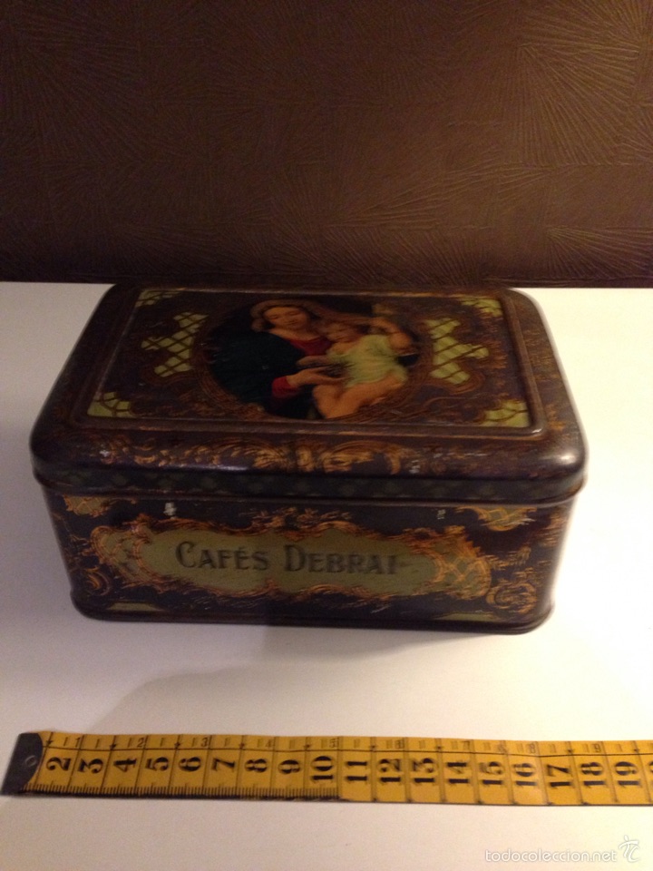 Cajas y cajitas met&aacute;licas: Antigua caja de Cafe - Foto 2