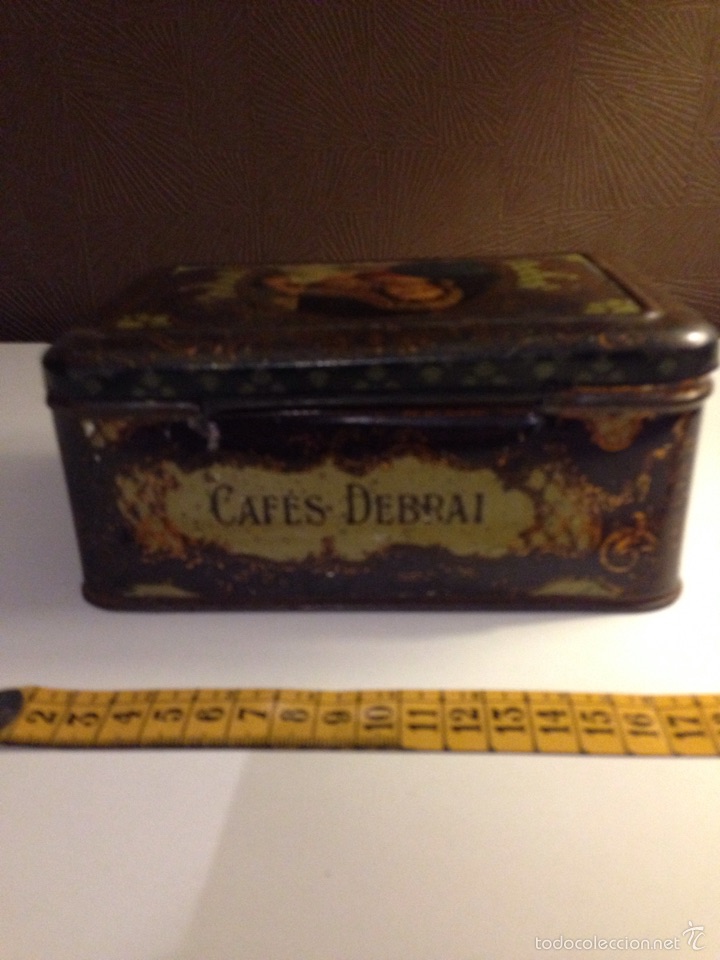 Cajas y cajitas met&aacute;licas: Antigua caja de Cafe - Foto 3