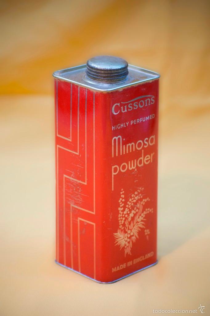 Bo&icirc;tes et petites bo&icirc;tes m&eacute;talliques: CAJA MET&Aacute;LICA INGLESA DE POLVO DE TALCO DE LA FIRMA CUSSONS. A&Ntilde;OS 40/50
