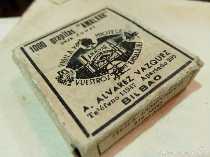 Cajas y cajitas met&aacute;licas: ANTIGUA CAJITA DE  CART&Oacute;N  DE GRAPAS - VACIA