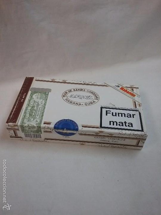 Cajas y cajitas met&aacute;licas: CAJA DE MADERA VACIA DE PUROS - FLOR DE RAFAEL GONZ&Aacute;LEZ M&Aacute;RQUEZ - HABANA , CUBA