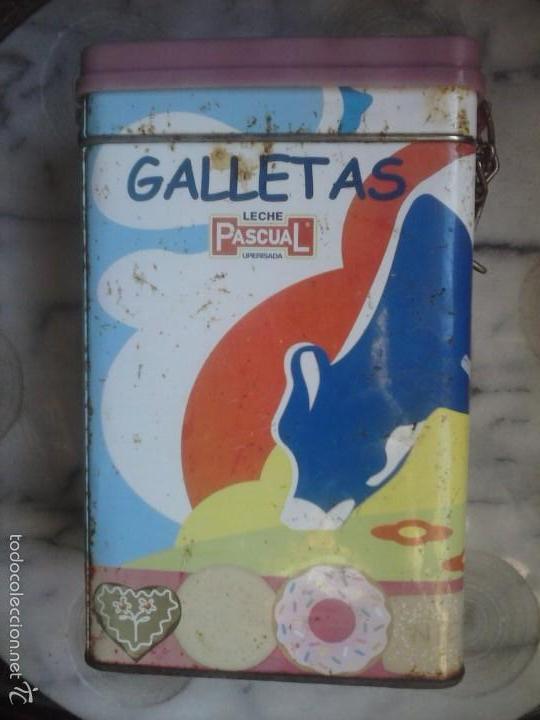 Blechdosen und Kisten: CAJA GALLETAS LECHE PASCUAL .