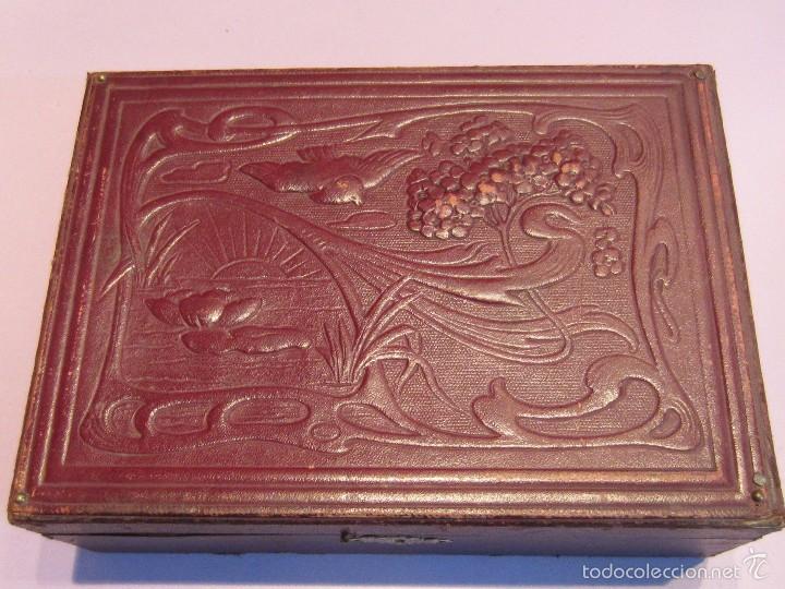 Cajas y cajitas met&aacute;licas: caja madera modernista - Foto 2