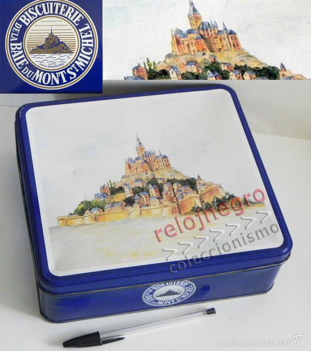 Cajas y cajitas met&aacute;licas: CAJA MET&Aacute;LICA - MONT SAINT MICHEL - VAC&Iacute;A - DE GALLETAS - DE METAL - MONTE SAN MIGUEL - FRANCIA