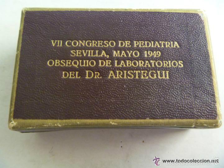Boxes and metal boxes: CAJITA DE OBSEQUIO LABORATORIO DR. ARISTEGUI PARA VII CONGRESO PEDIATRIA. SEVILLA, 1949