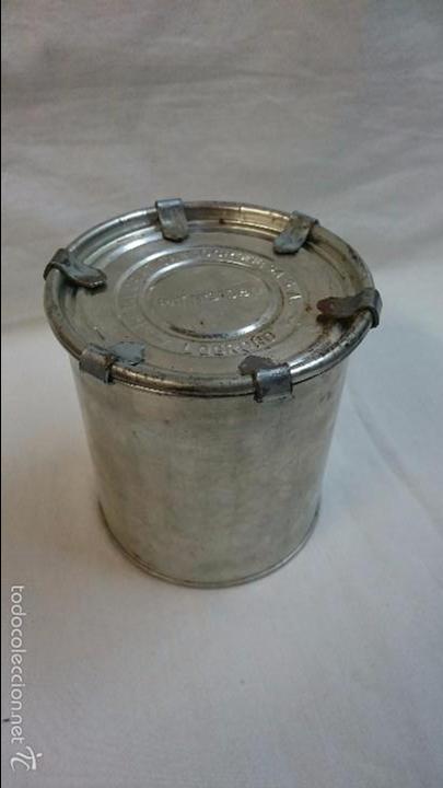 Cajas y cajitas met&aacute;licas: ANTIGUO BOTE DE CONSERVAS LOGRO&Ntilde;O - Foto 1