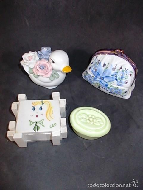 Boxes and metal boxes: 4 CAJITAS DE PORCELANA Y CERAMICA