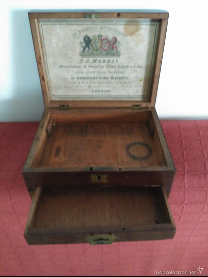 Cajas y cajitas met&aacute;licas: Muy antiguo plumier T.J.Morris Londres .Victoriano