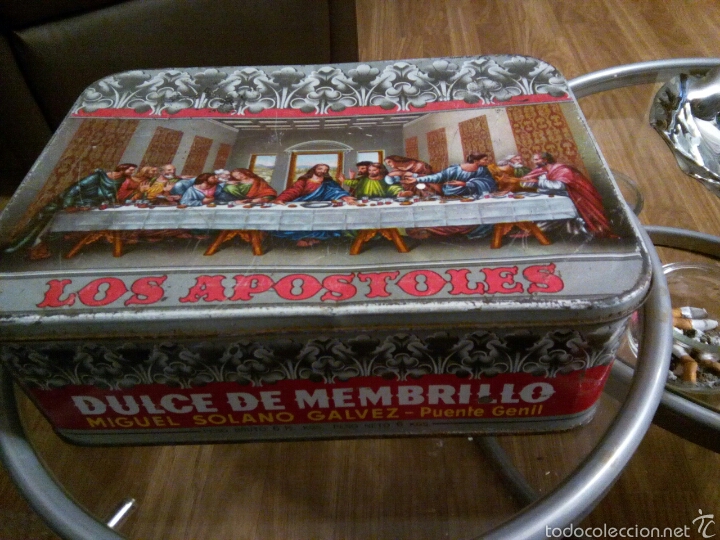 Blechdosen und Kisten: * ANTIGUA CAJA SERIGRAFIADA: DULCE DE MEMBRILLO MIGUEL SOLANO- PUENTE GENIL