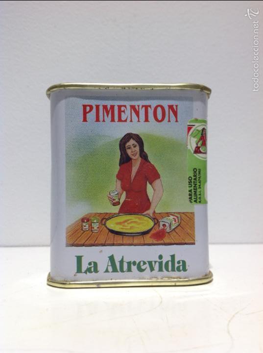 Cajas y cajitas met&aacute;licas: LATA DE PIMENTON LA ATREVIDA - Foto 1