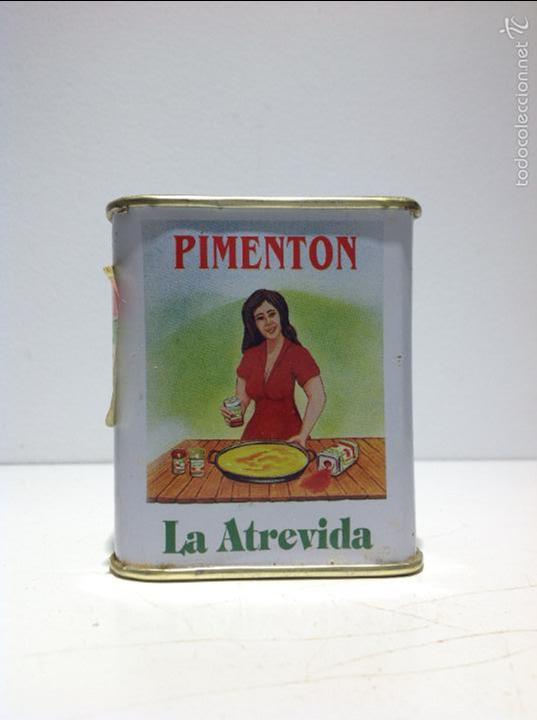 Cajas y cajitas met&aacute;licas: LATA DE PIMENTON LA ATREVIDA - Foto 3