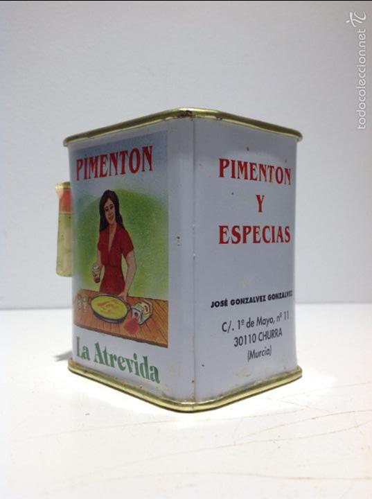 Cajas y cajitas met&aacute;licas: LATA DE PIMENTON LA ATREVIDA - Foto 4