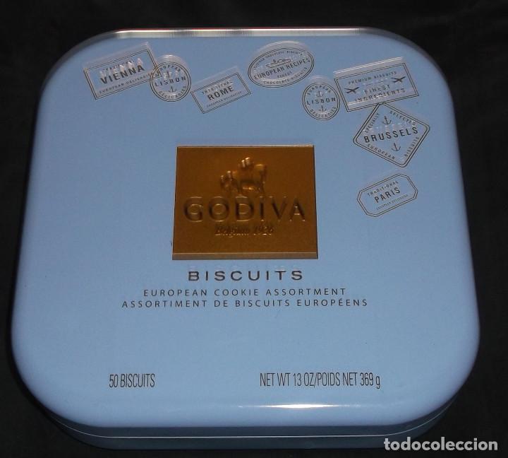 Casse e cassette metalliche: caja metalica biscuits godiva (belga)