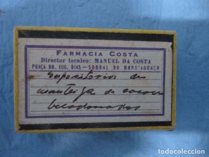 Casse e cassette metalliche: ANTIGUA CAJA CARTON FARMACIA COSTA SUPOSITORIOS MANUEL DA COSTA SOBRAL DO MONT AGRACO