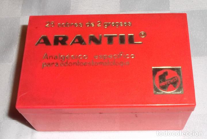 Casse e cassette metalliche: caja antigua de analgesicos arantil