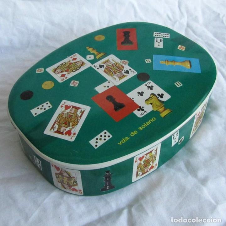 Casse e cassette metalliche: Caja de caramelos Viuda de Solano Barajas cartas