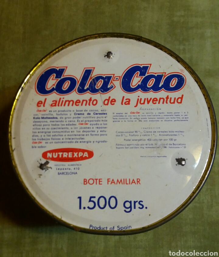 Cajas y cajitas met&aacute;licas: LATA COLACAO REDONDA3 - Foto 5