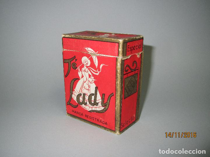 Blechdosen und Kisten: Antigua Caja Vacia de TE LADY de Productos LADY de M&aacute;laga - A&ntilde;o 1940-50s.