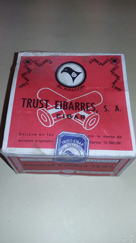 Cajas y cajitas met&aacute;licas: Caja cartuchos vacio - el halcon - eibar - car80 - Foto 1
