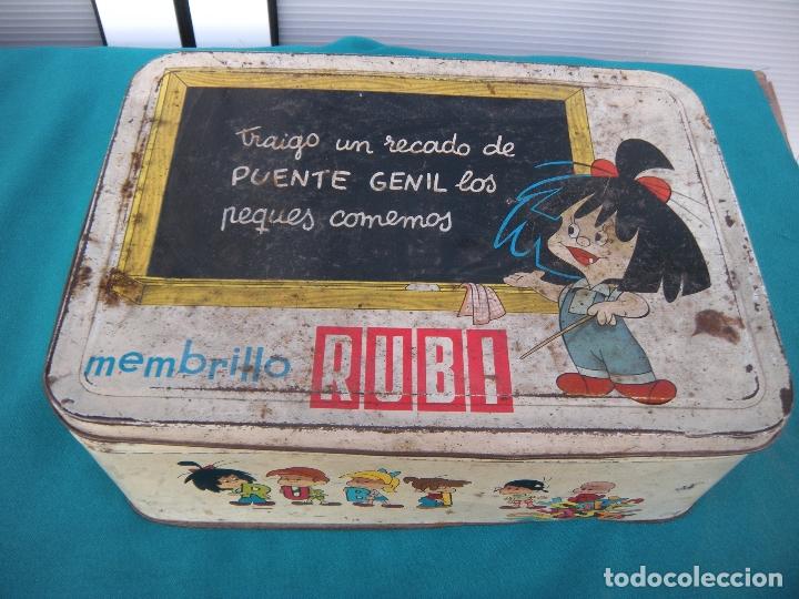 Cajas y cajitas met&aacute;licas: LATA DULCE DE MEMBRILLO RUB&Iacute;, PEQUES DE LA TELE. PUENTE GENIL