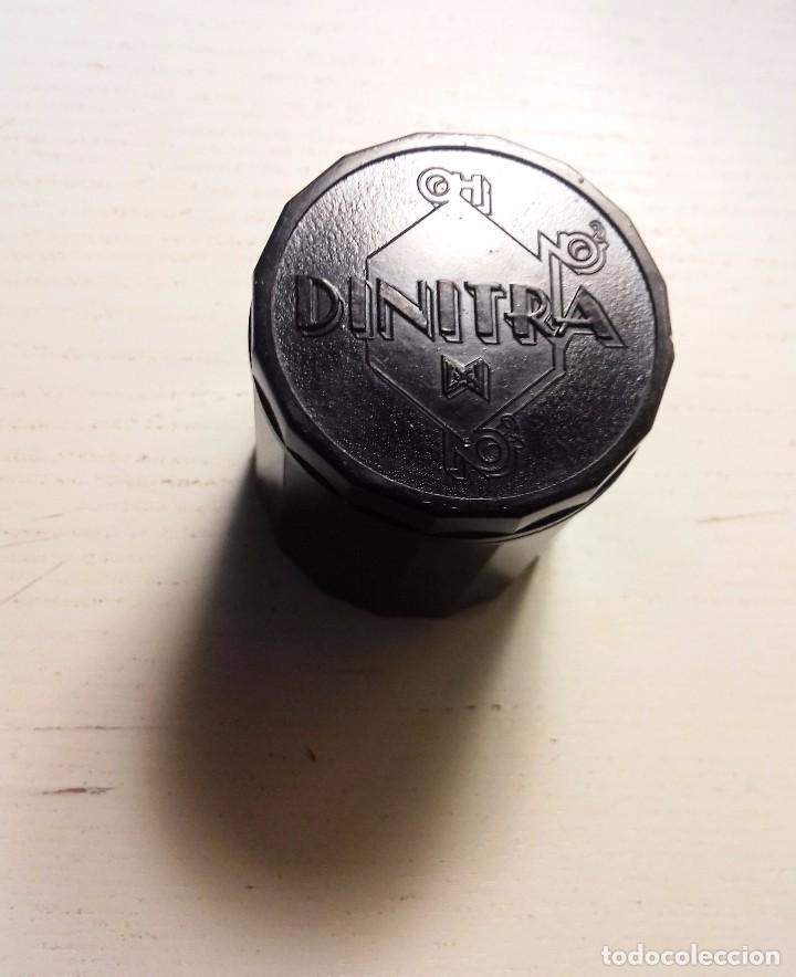 Cajas y cajitas met&aacute;licas: ANTIGUA CAJA BAQUELITA NEGRA MEDICAMENTO DINITRA FRANCESA ART DECO