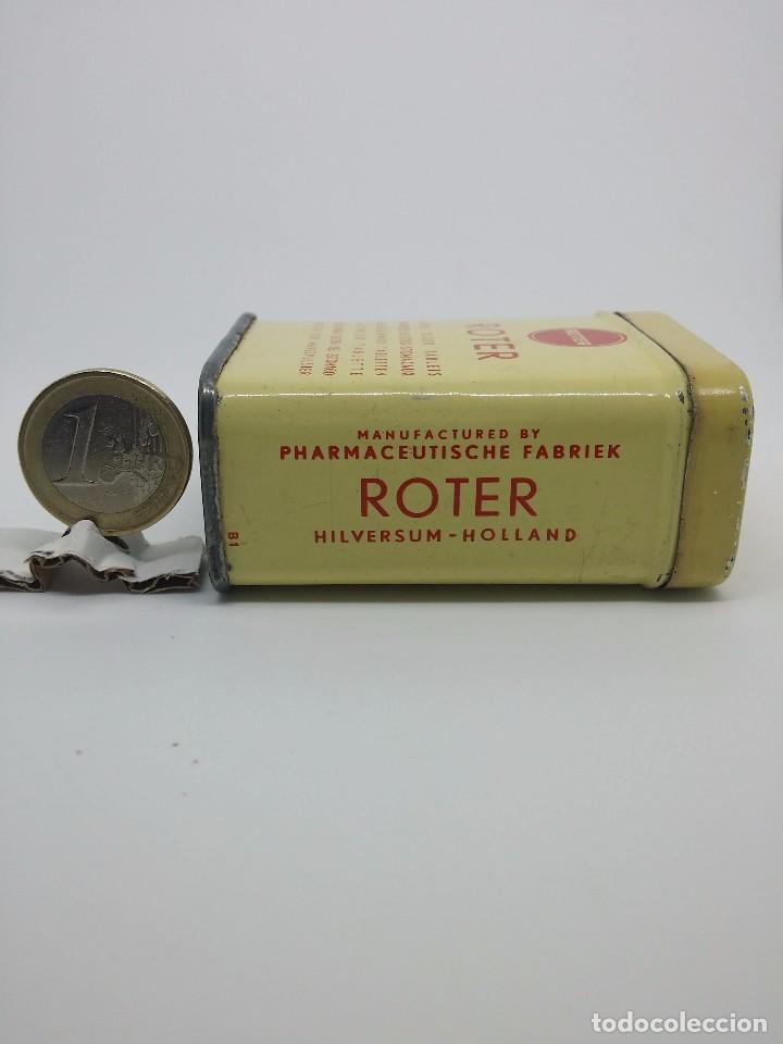 Casse e cassette metalliche: LATA ENVASE MEDICAMENTO ROTER TABLETAS PARA &Uacute;LCERAS. TEXTO TAMBI&Eacute;N EN ESPA&Ntilde;OL. FABRICACI&Oacute;N HOLANDA.
