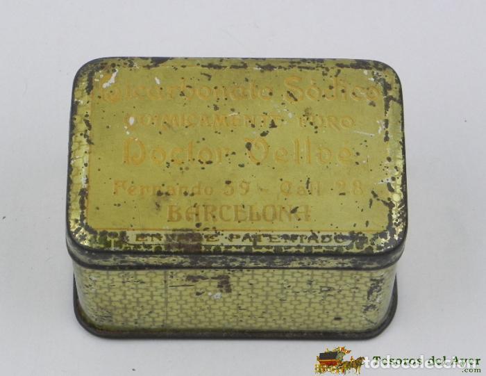 Caixas e caixinhas met&aacute;licas: CAJA DE HOJALATA LITOGRAFIADA DE FARMACIA, BICARBONATO SODICO QUIMICAMENTE PURO, DOCTOR VELLVE - FER