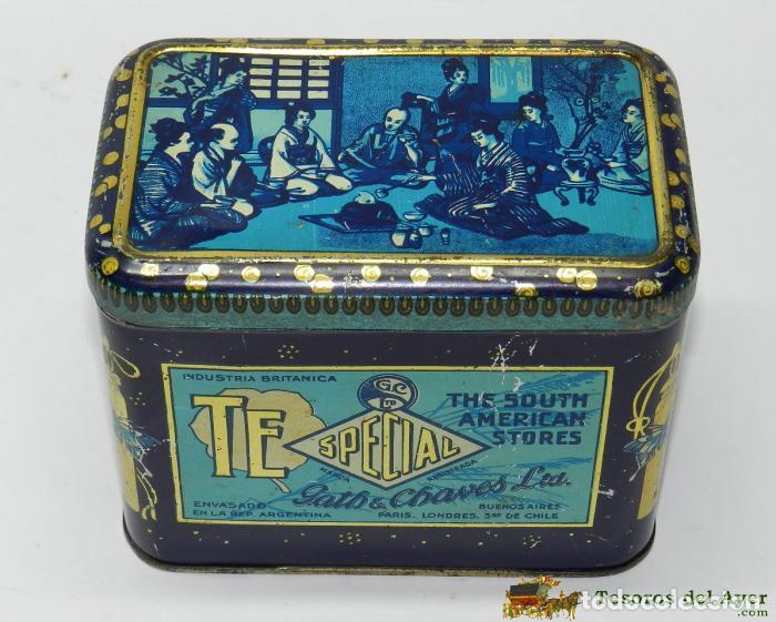 Casse e cassette metalliche: CAJA DE HOJALATA LITOGRAFIADA CON PUBLICIDAD DE TE SPECIAL, GATH & CHAVES LTD., CON ILUSTRACIONES OR