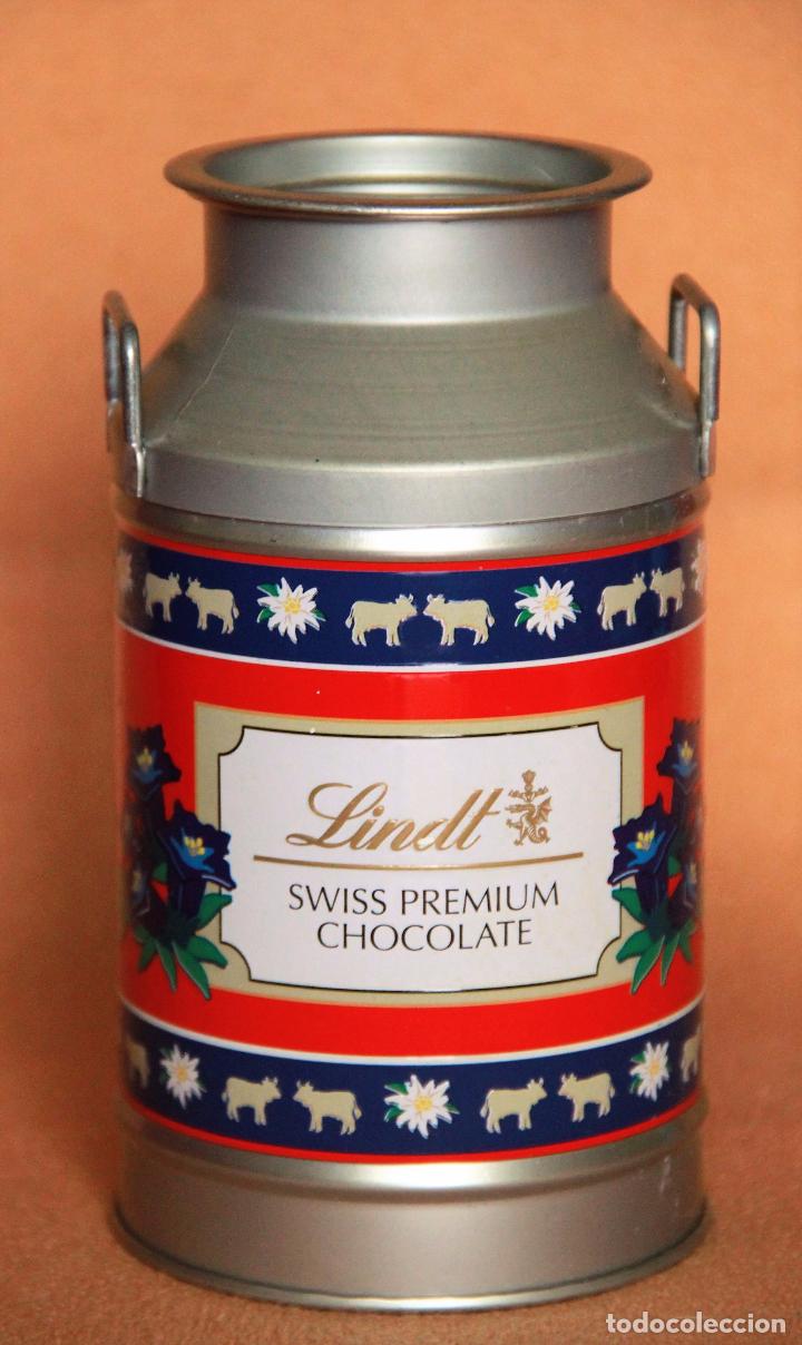 Cajas y cajitas met&aacute;licas: LECHERA DE HOJALA DE LA MARCA LINDT - Foto 1