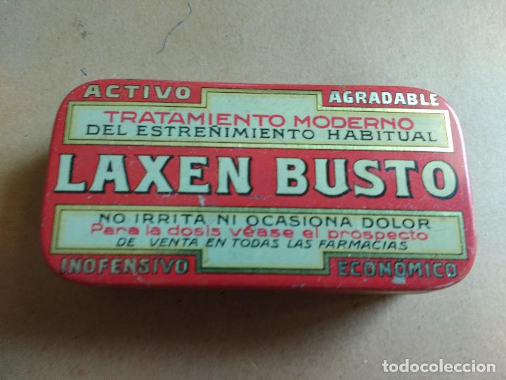Blechdosen und Kisten: ANTIGUA CAJA METALICA LAXEN BUSTO PARA EL EXTRE&Ntilde;IMIENTO, MUY BUEN ESTADO