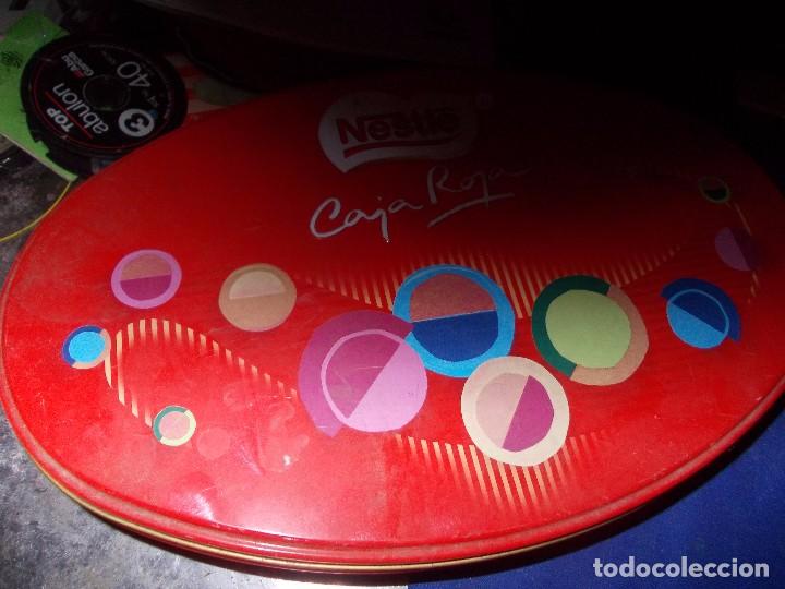 Cajas y cajitas met&aacute;licas: caja roja de nestle - Foto 3