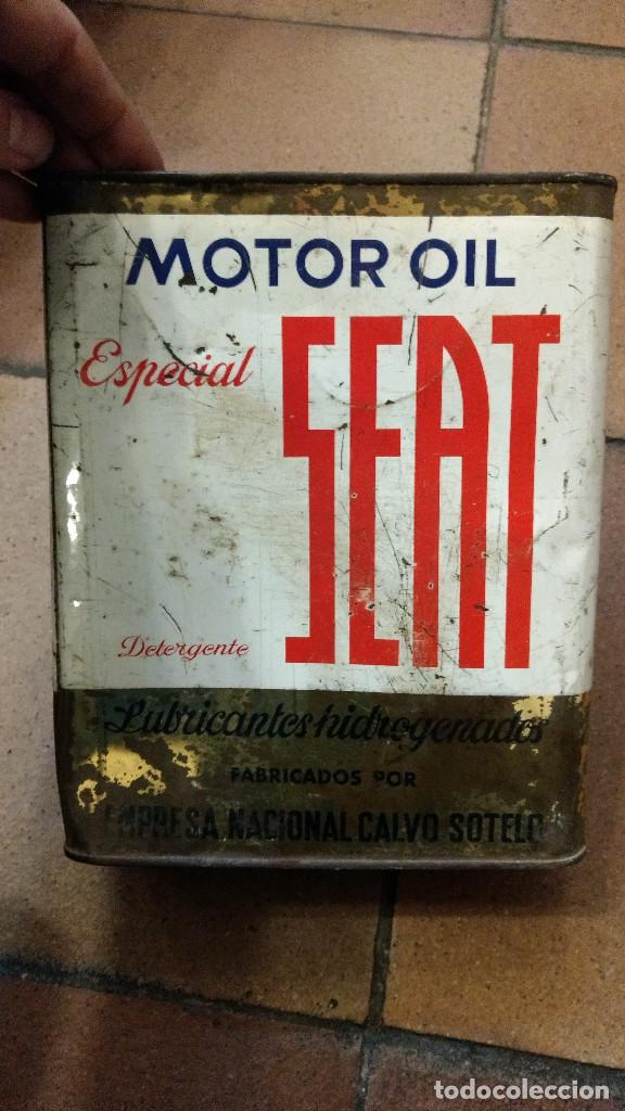 Cajas y cajitas met&aacute;licas: ANTIGUA LATA MOTOR OIL SEAT 2 L