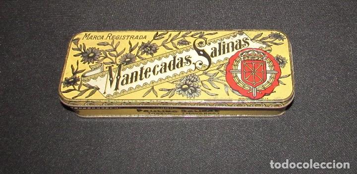Caixas e caixinhas met&aacute;licas: MANTECADAS SALINAS - TUDELA - NAVARRA - CAJA ANTIGUA MUY BONITA