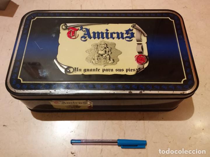 Caixas e caixinhas met&aacute;licas: CAJA METALICA - T&acute;AMICUS UN GUANTE PARA SUS PIES - ZAPATOS - CALZADO