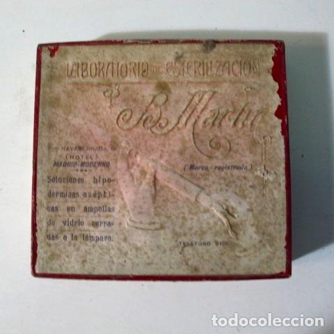 Boxes and metal boxes: caja antiguo medicamento farmacia antigua laboratorio B. Martin hiosciamina