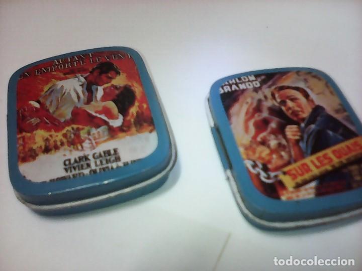 Cajas y cajitas met&aacute;licas: Cajitas de hojalata con litografia cine