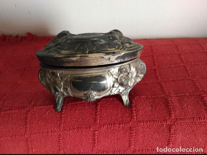 Cajas y cajitas met&aacute;licas: antiguo joyero aleman metal