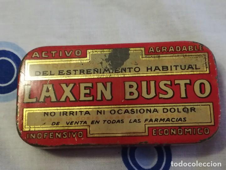 Cajas y cajitas met&aacute;licas: Caja met&aacute;lica Laxen busto precio de 12,35ptas Med. 7,5x4x1,5cm miren fotos