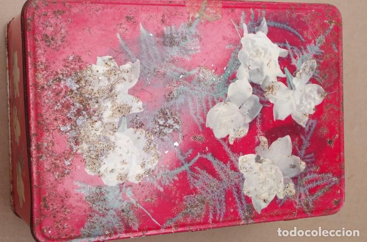 Cajas y cajitas met&aacute;licas: ANTIGUA LATA COLA-CAO - DECORACI&Oacute;N FLORES