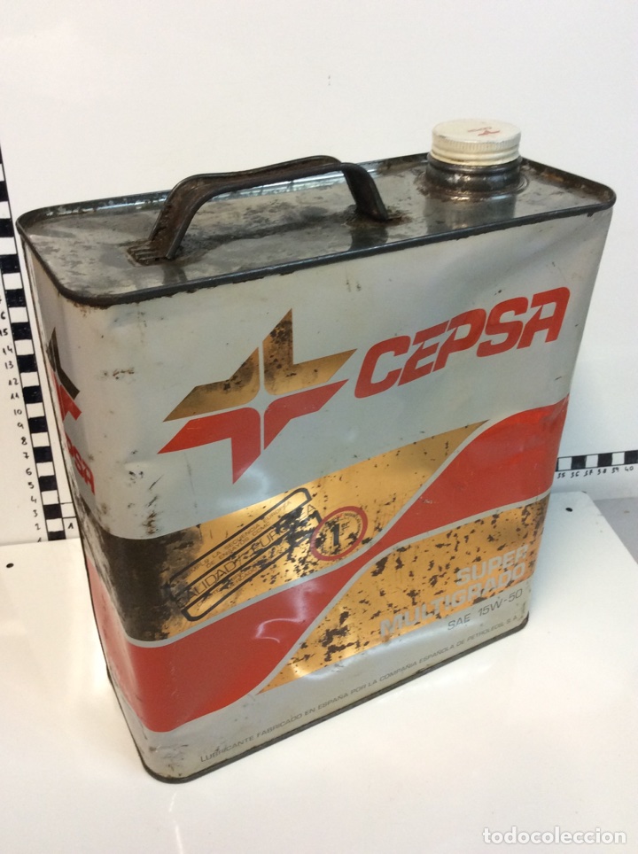 Cajas y cajitas met&aacute;licas: LATA ACEITE CEPSA SAE 15W - 50 - Foto 3