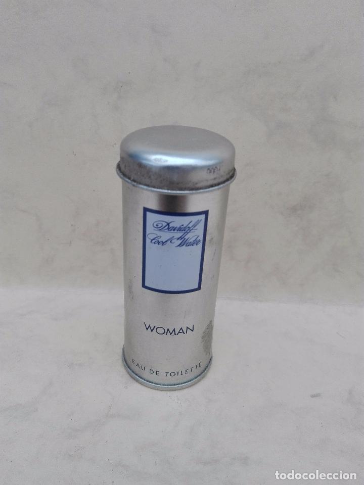 Caixas e caixinhas met&aacute;licas: DAVIDOFF COOL WATER - CAJA METALICA VAC&Iacute;A - SOLO 3 CM. DE DIAMETRO Y 7.7 CM. DE ALTURA