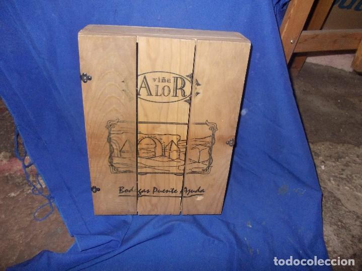 Cajas y cajitas met&aacute;licas: caja de vino de madera