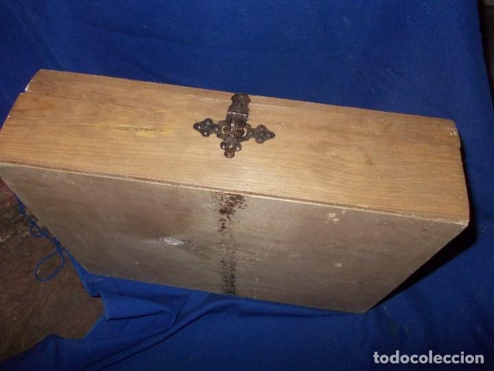 Cajas y cajitas met&aacute;licas: caja de vino de madera - Foto 2